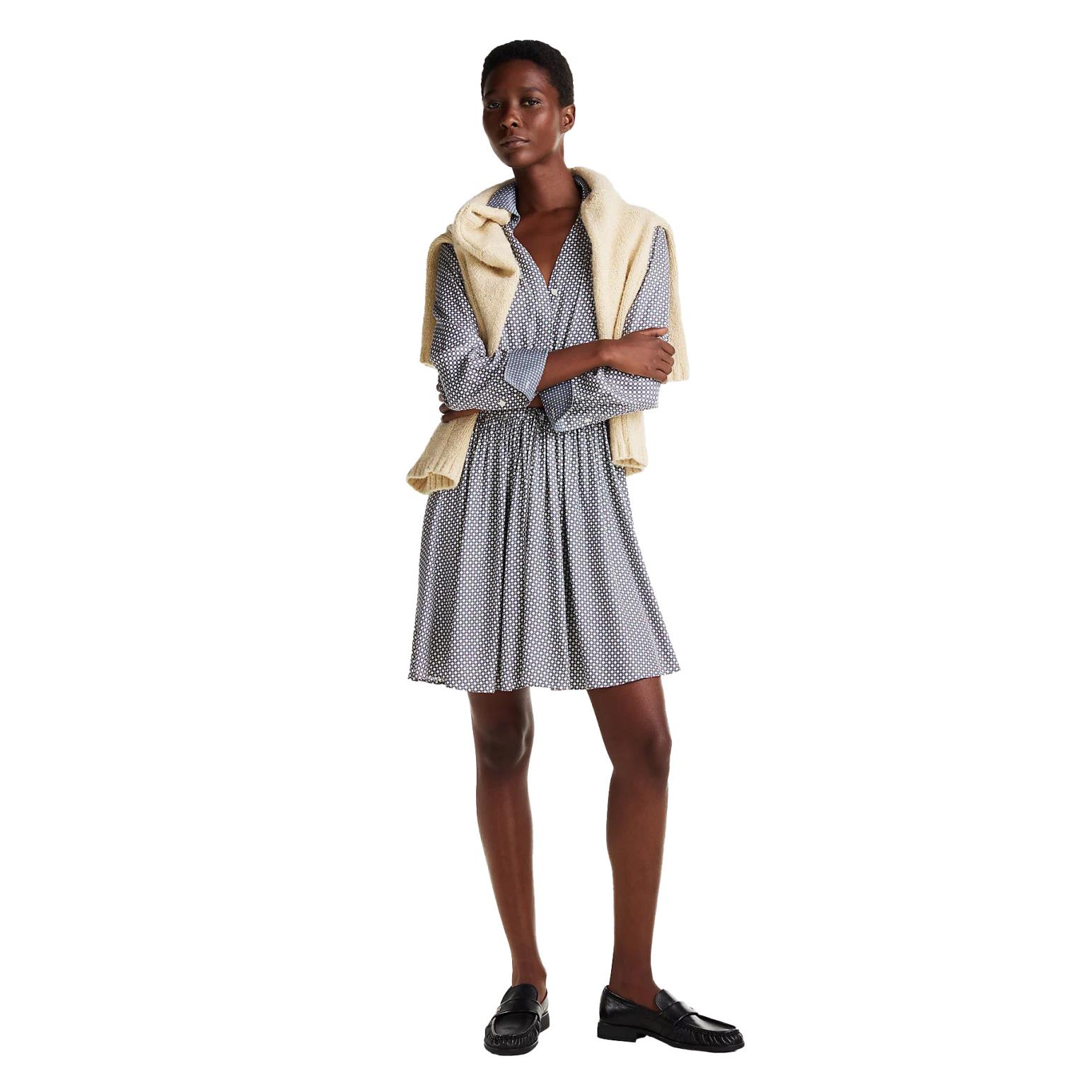 Tommy Hilfiger Belted Fit Flare Mini Dress